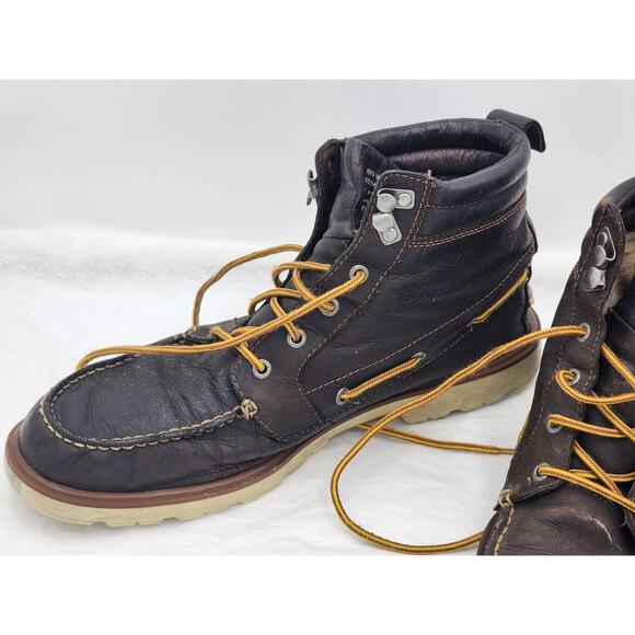 Sperry Top Sider Shoes Boot Mens 13M Non Marking Leather High Top Ankle Nautical - Picture 15 of 16
